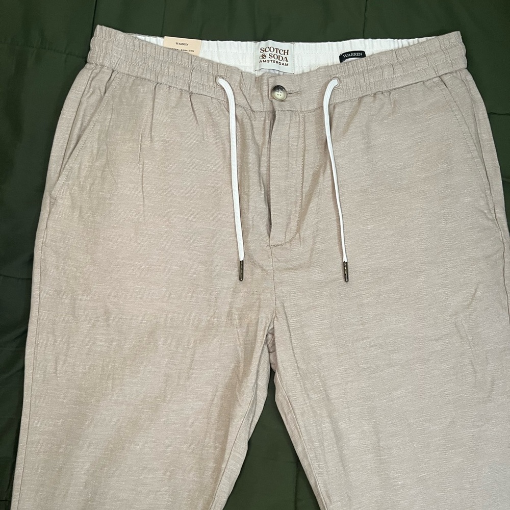 Brand New Scotch & Soda Men's Linen-blend Pants